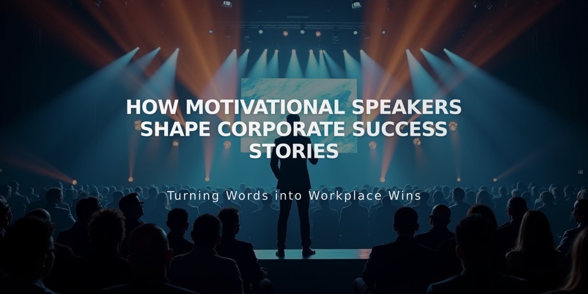 How Motivational Speakers Shape Corporate Success Stories