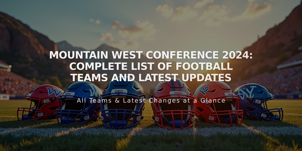 Mountain West Conference 2024: Complete List of Football Teams and Latest Updates