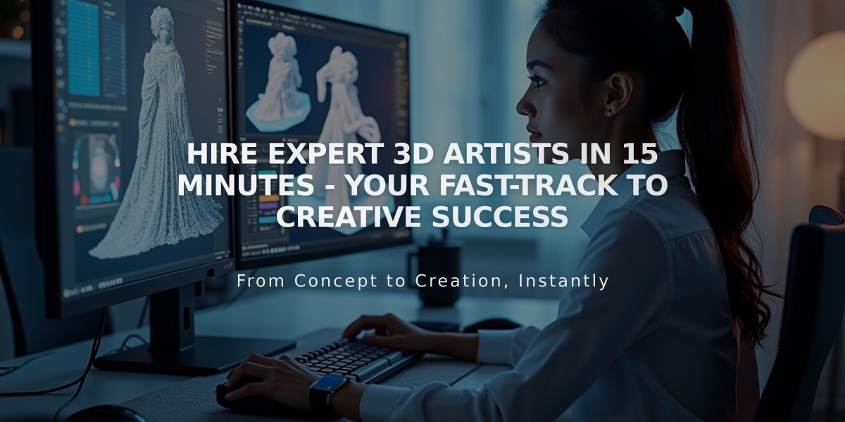 Hire Expert 3D Artists in 15 Minutes - Your Fast-Track to Creative Success