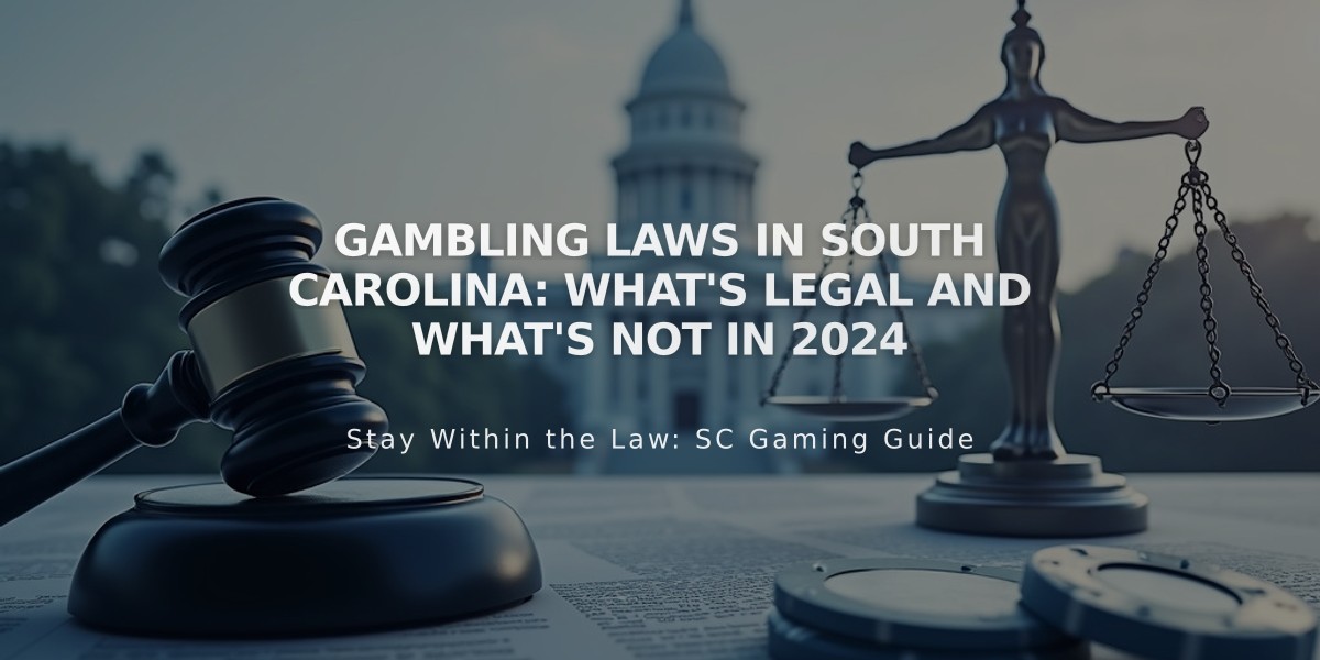 Gambling Laws in South Carolina: What's Legal and What's Not in 2024