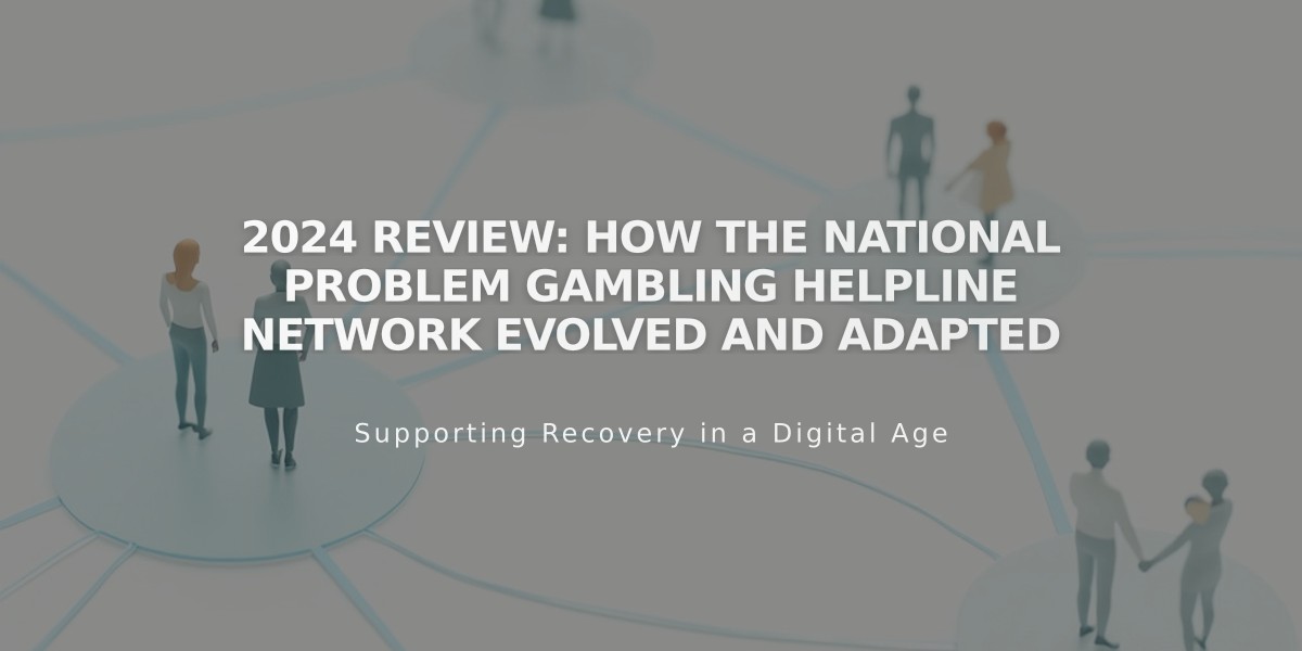 2024 Review: How the National Problem Gambling Helpline Network Evolved and Adapted