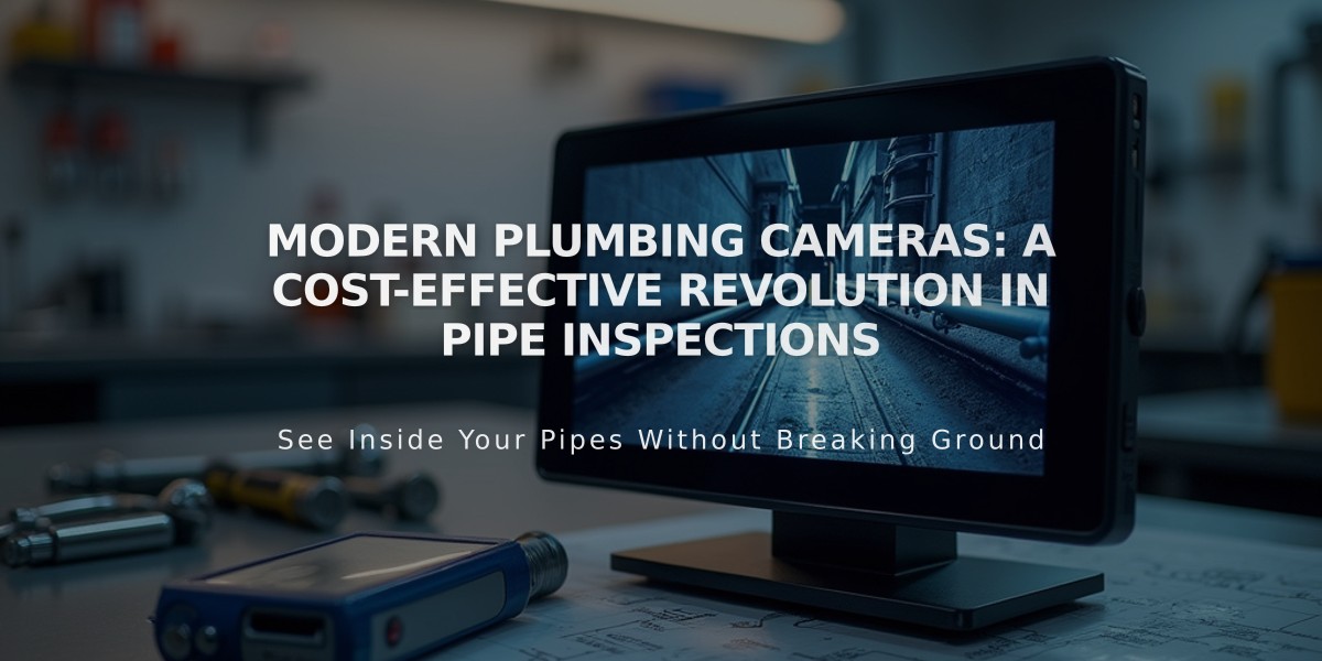 Modern Plumbing Cameras: A Cost-Effective Revolution in Pipe Inspections