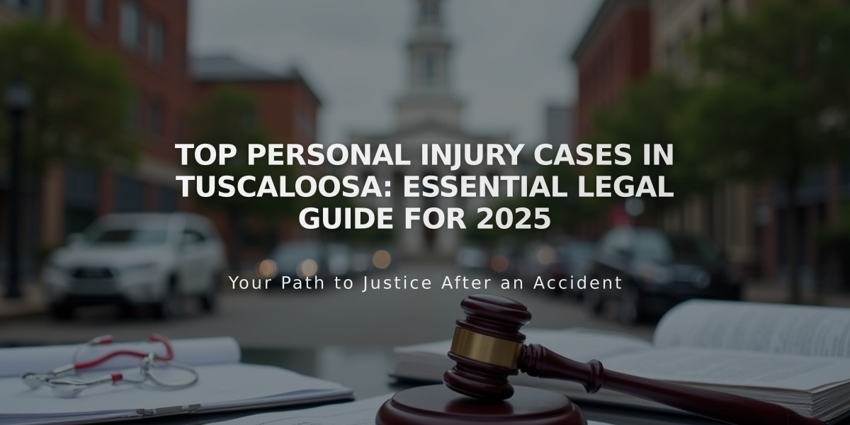 Top Personal Injury Cases in Tuscaloosa: Essential Legal Guide for 2025