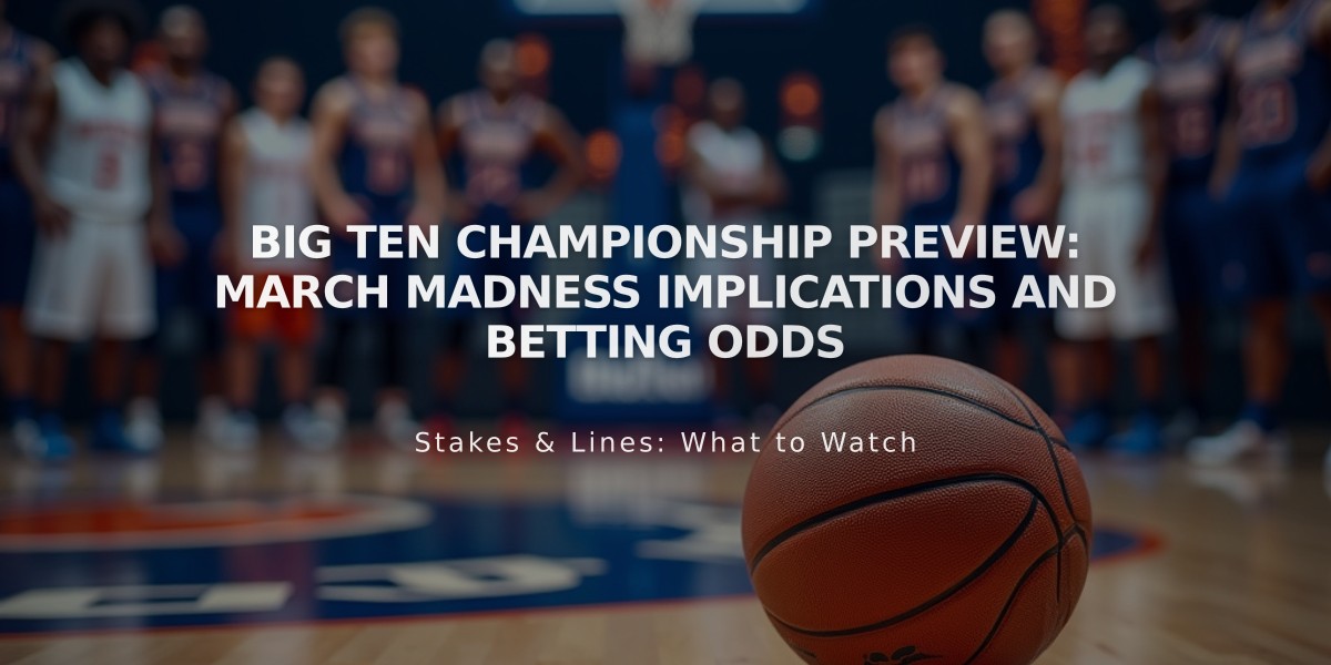 Big Ten Championship Preview: March Madness Implications and Betting Odds