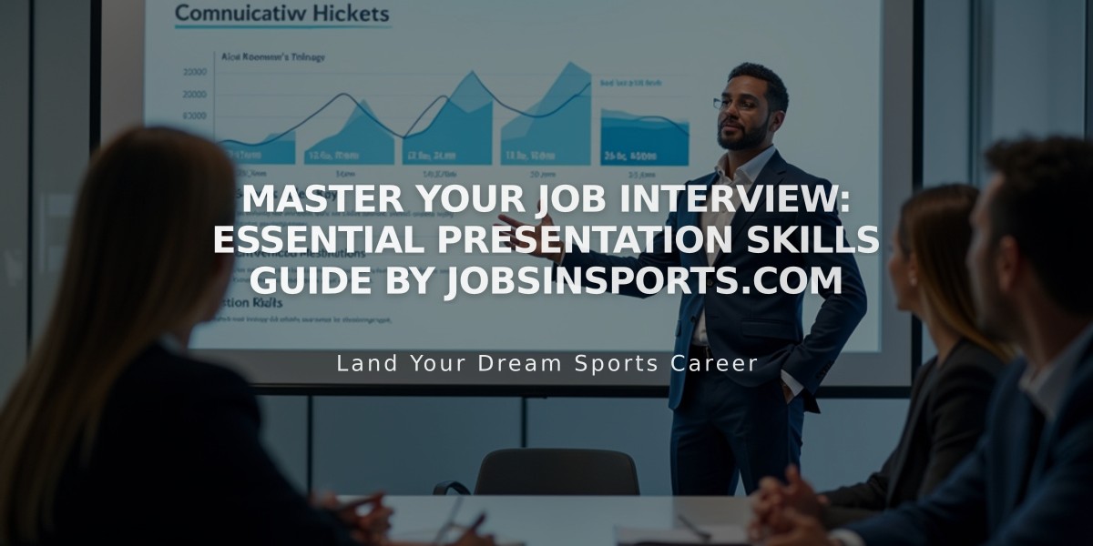 Master Your Job Interview: Essential Presentation Skills Guide by JobsInSports.com