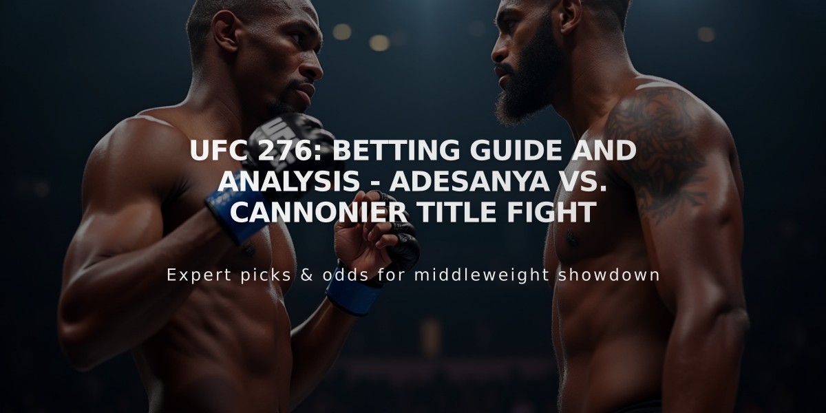 UFC 276: Betting Guide and Analysis - Adesanya vs. Cannonier Title Fight