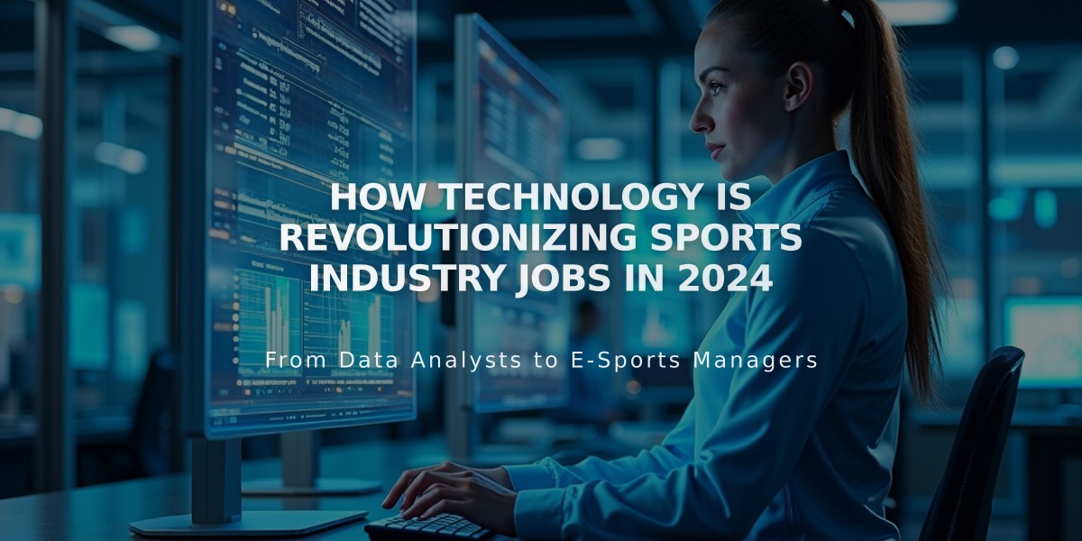 How Technology Is Revolutionizing Sports Industry Jobs in 2024