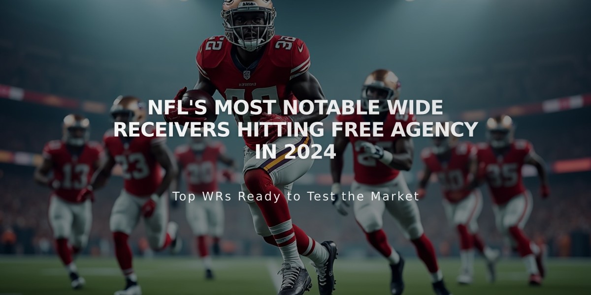 NFL's Most Notable Wide Receivers Hitting Free Agency in 2024