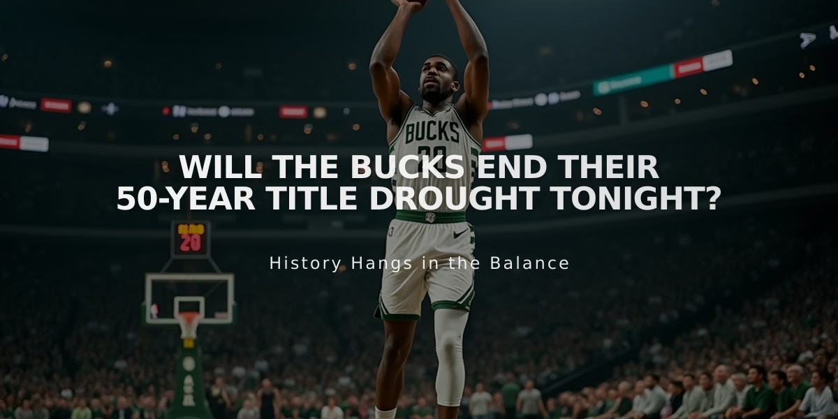 Will the Bucks End Their 50-Year Title Drought Tonight?