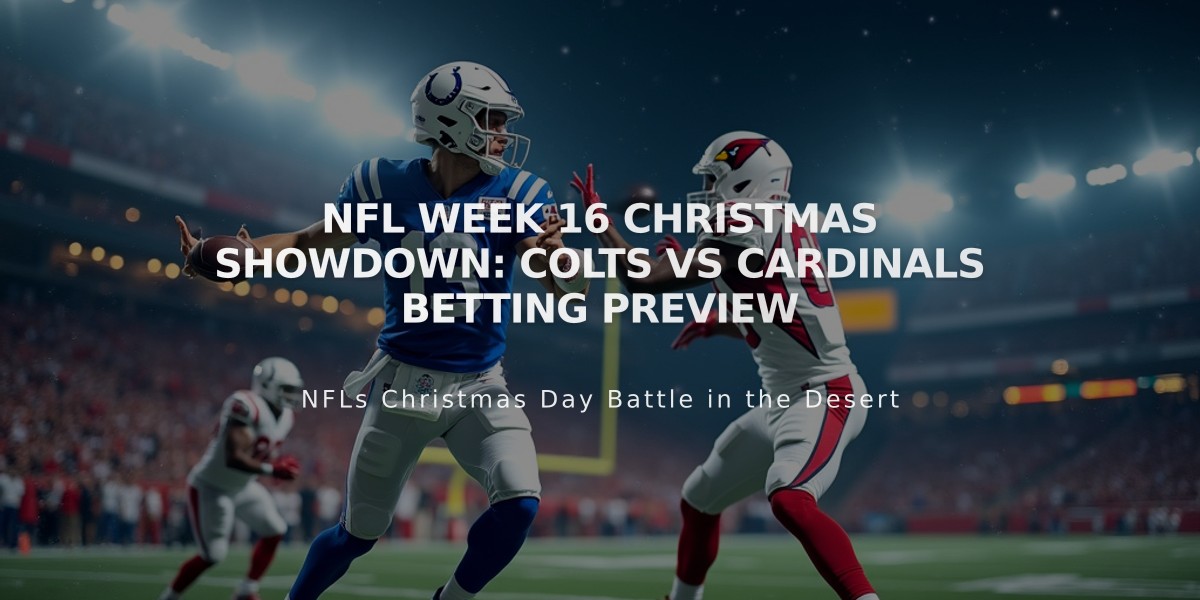 NFL Week 16 Christmas Showdown: Colts vs Cardinals Betting Preview