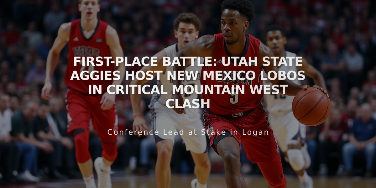 First-Place Battle: Utah State Aggies Host New Mexico Lobos in Critical Mountain West Clash