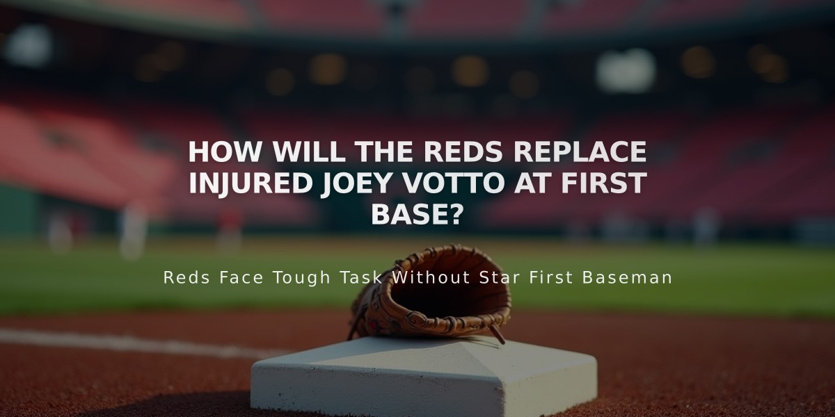 How Will the Reds Replace Injured Joey Votto at First Base?