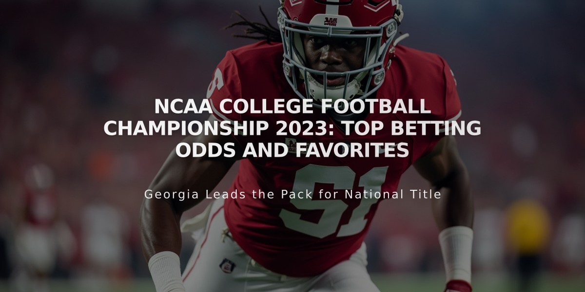 NCAA College Football Championship 2023: Top Betting Odds and Favorites