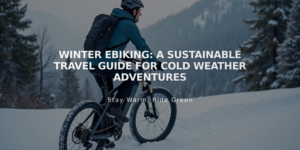 Winter eBiking: A Sustainable Travel Guide for Cold Weather Adventures