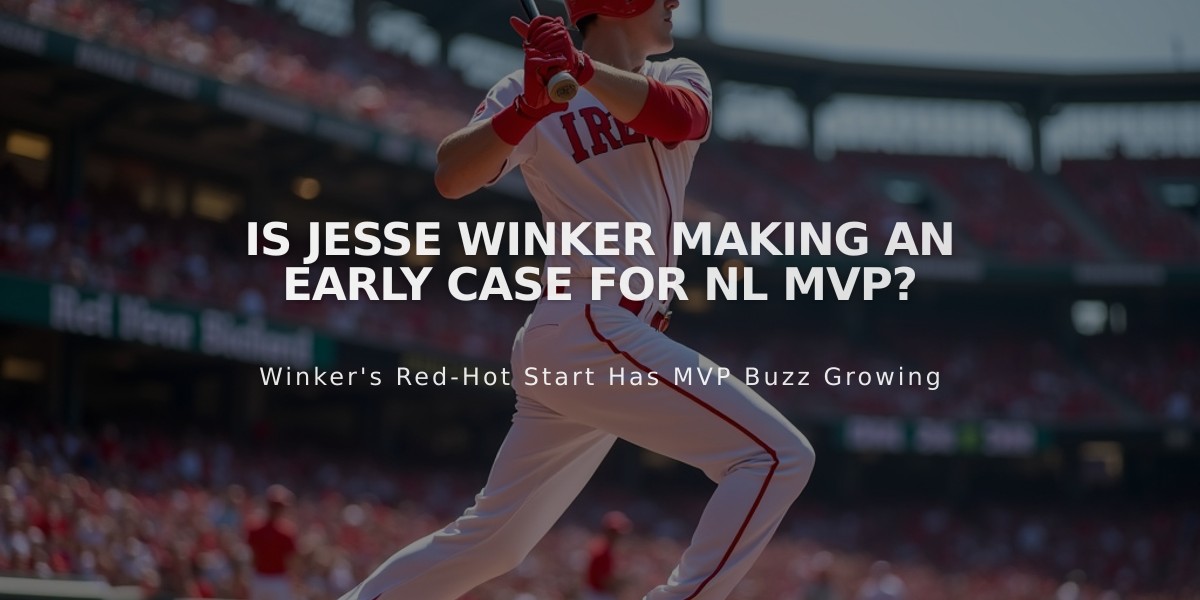 Is Jesse Winker Making an Early Case for NL MVP?