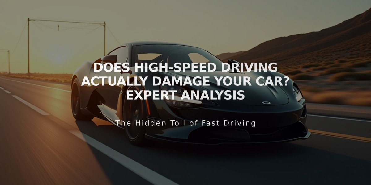 Does High-Speed Driving Actually Damage Your Car? Expert Analysis