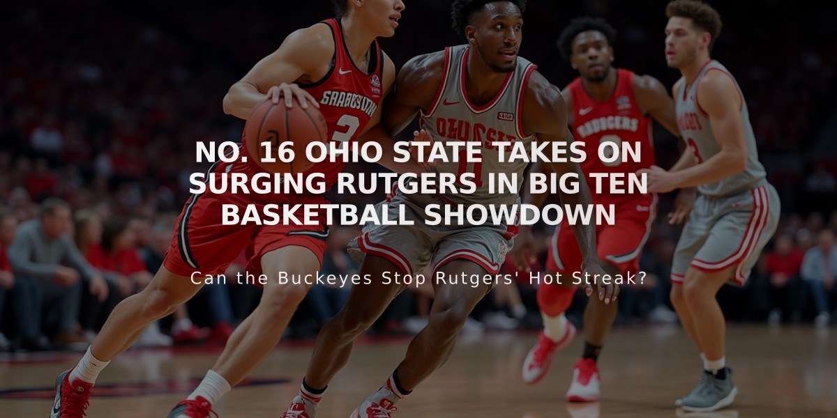 No. 16 Ohio State Takes on Surging Rutgers in Big Ten Basketball Showdown