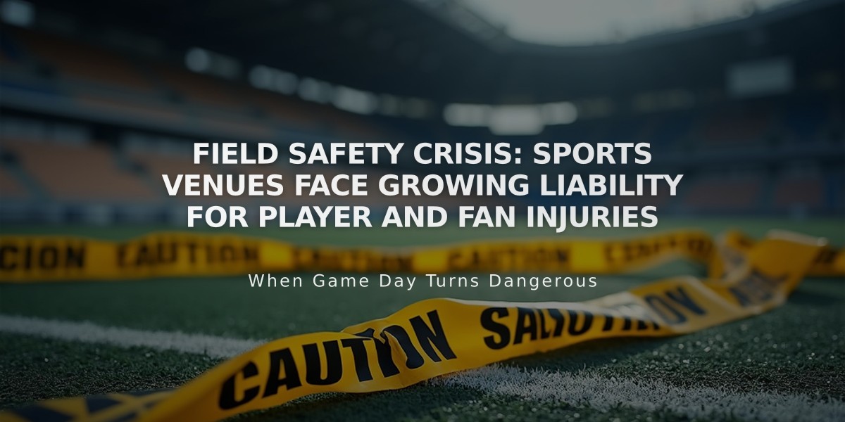 Field Safety Crisis: Sports Venues Face Growing Liability for Player and Fan Injuries