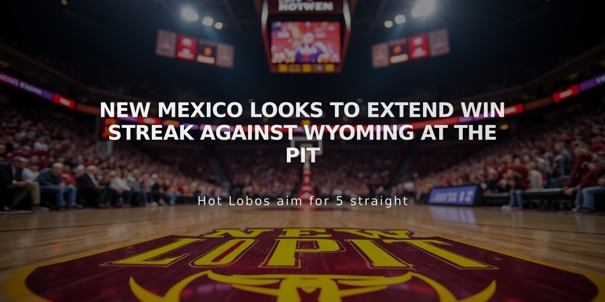 New Mexico Looks to Extend Win Streak Against Wyoming at The PIT