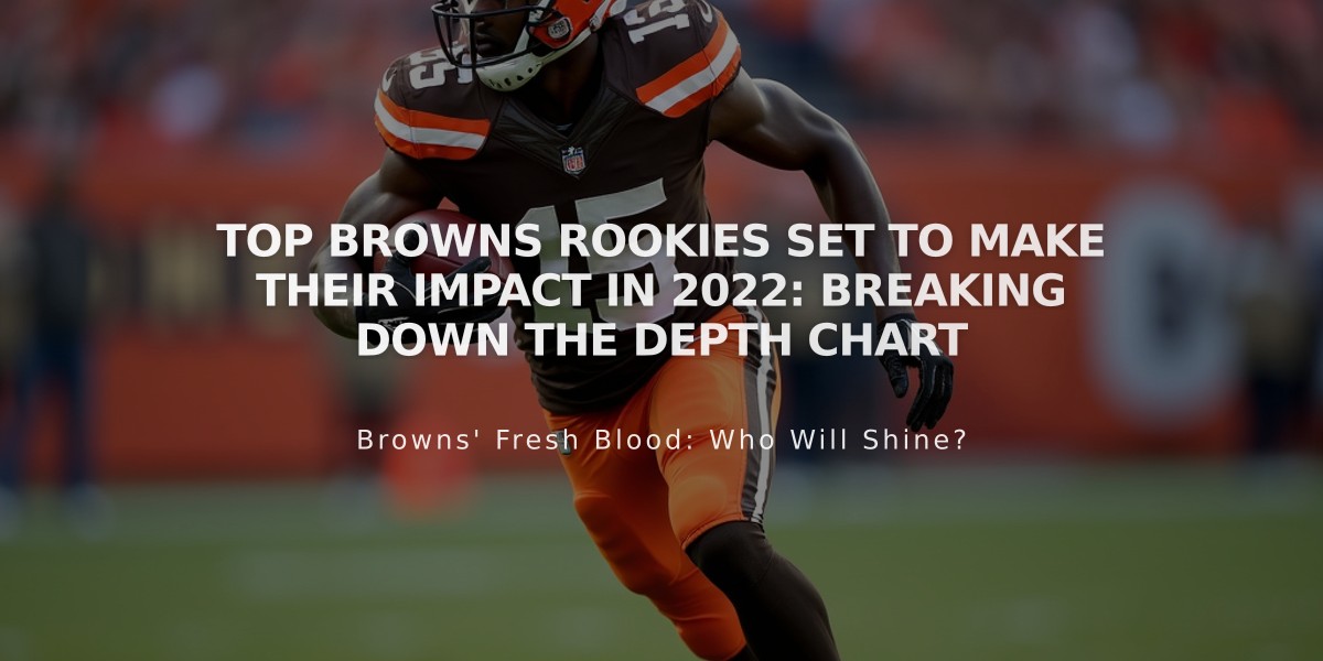 Top Browns Rookies Set to Make Their Impact in 2022: Breaking Down the Depth Chart