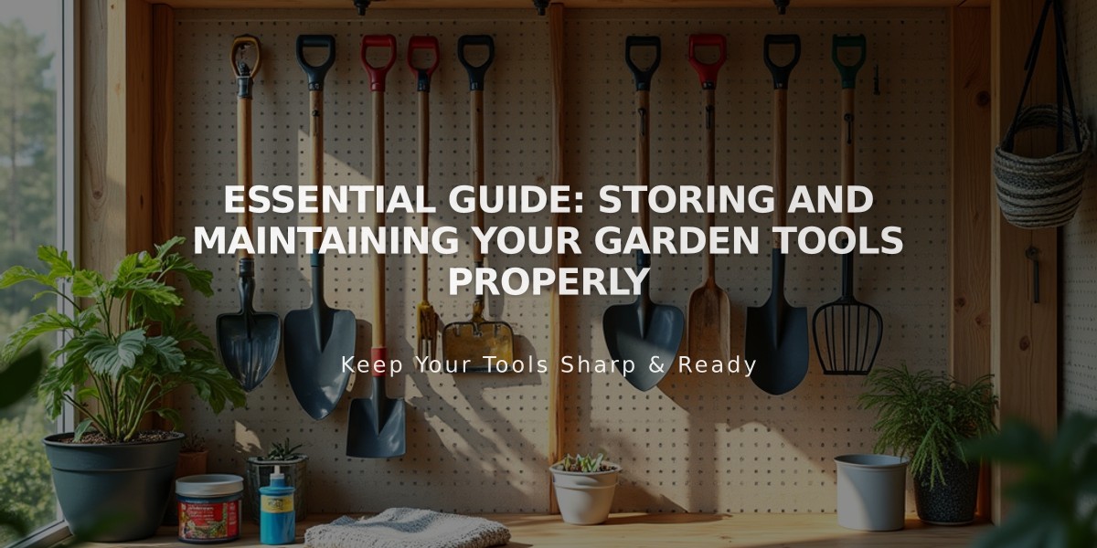 Essential Guide: Storing and Maintaining Your Garden Tools Properly