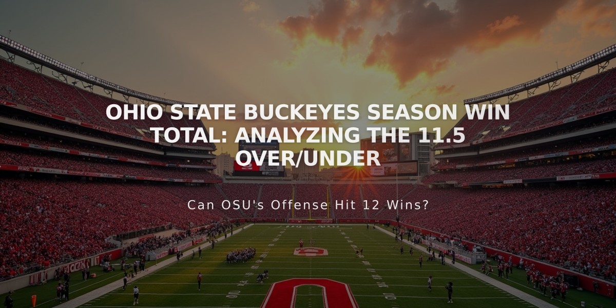 Ohio State Buckeyes Season Win Total: Analyzing the 11.5 Over/Under