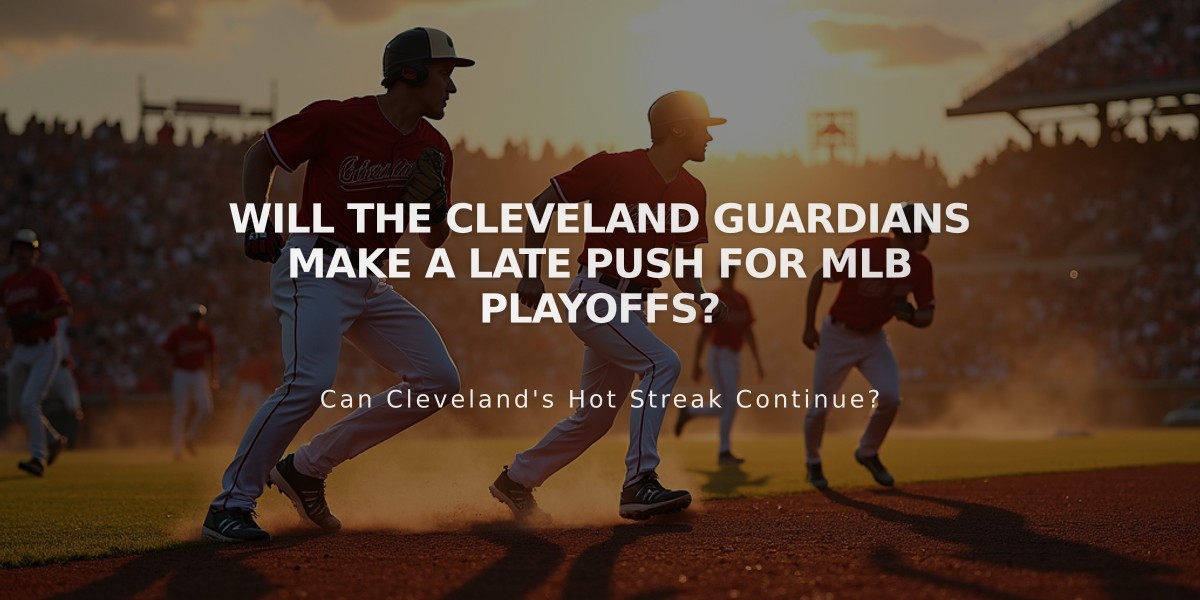 Will the Cleveland Guardians Make a Late Push for MLB Playoffs?