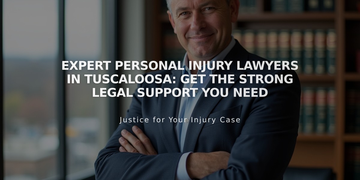 Expert Personal Injury Lawyers in Tuscaloosa: Get the Strong Legal Support You Need