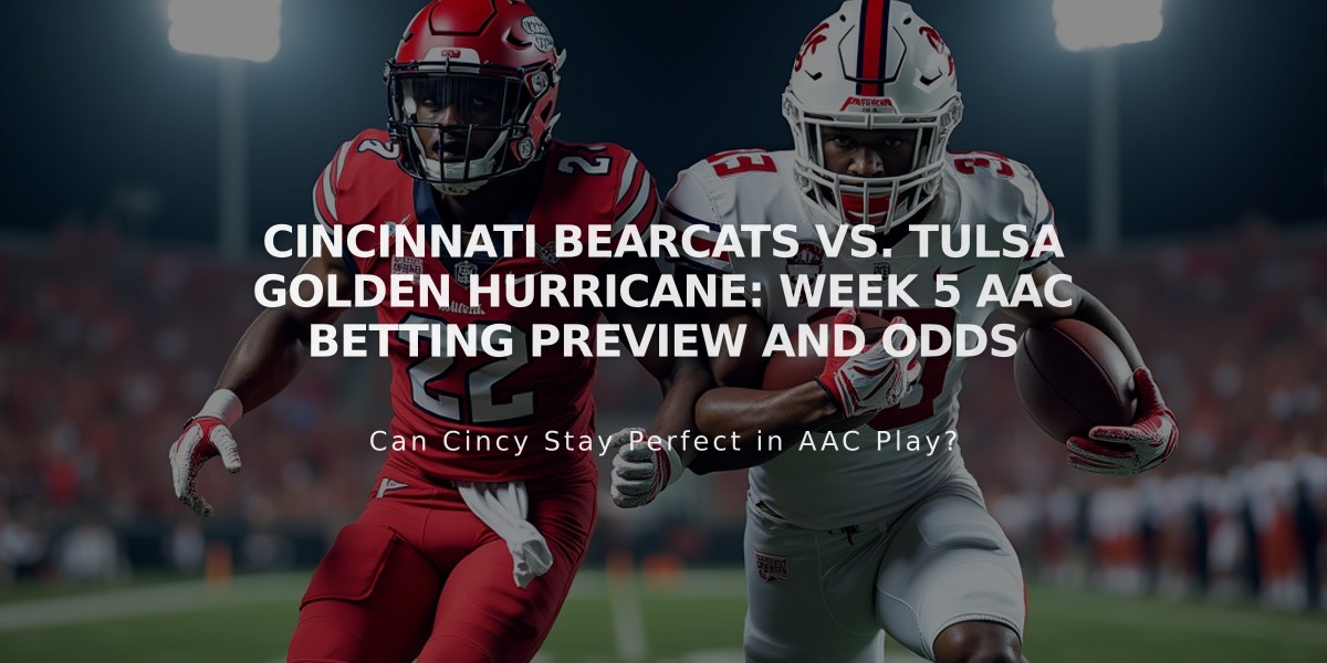 Cincinnati Bearcats vs. Tulsa Golden Hurricane: Week 5 AAC Betting Preview and Odds