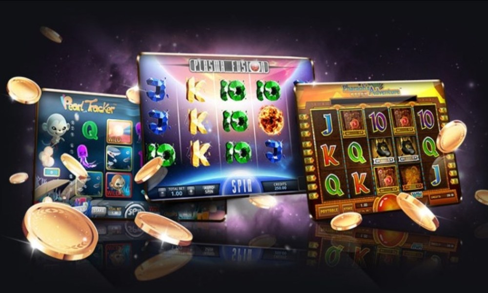 Slot machines with scattered coins