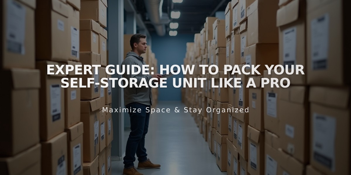 Expert Guide: How to Pack Your Self-Storage Unit Like a Pro