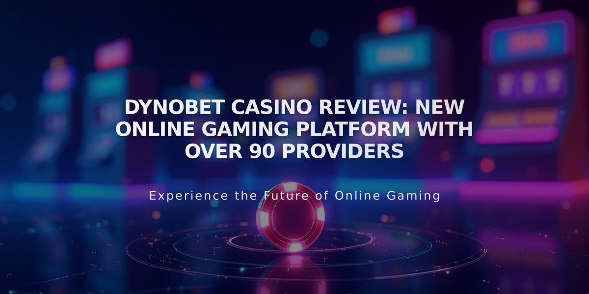 Dynobet Casino Review: New Online Gaming Platform with Over 90 Providers