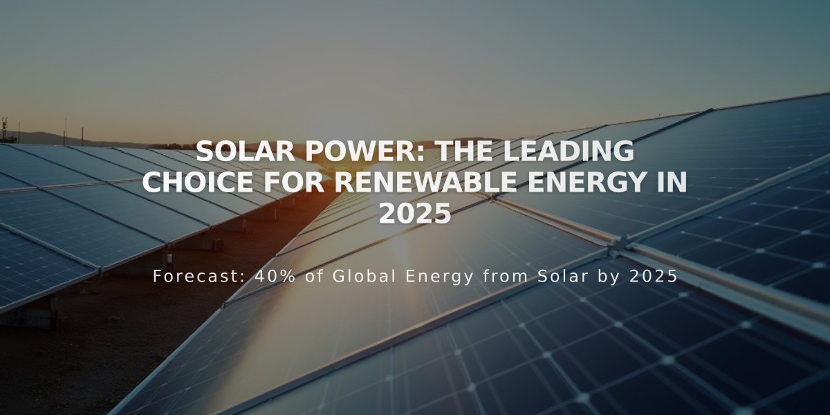 Solar Power: The Leading Choice for Renewable Energy in 2025