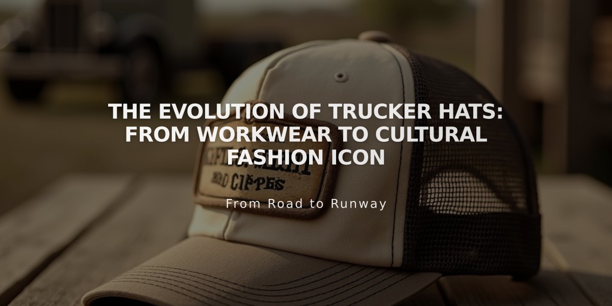 The Evolution of Trucker Hats: From Workwear to Cultural Fashion Icon