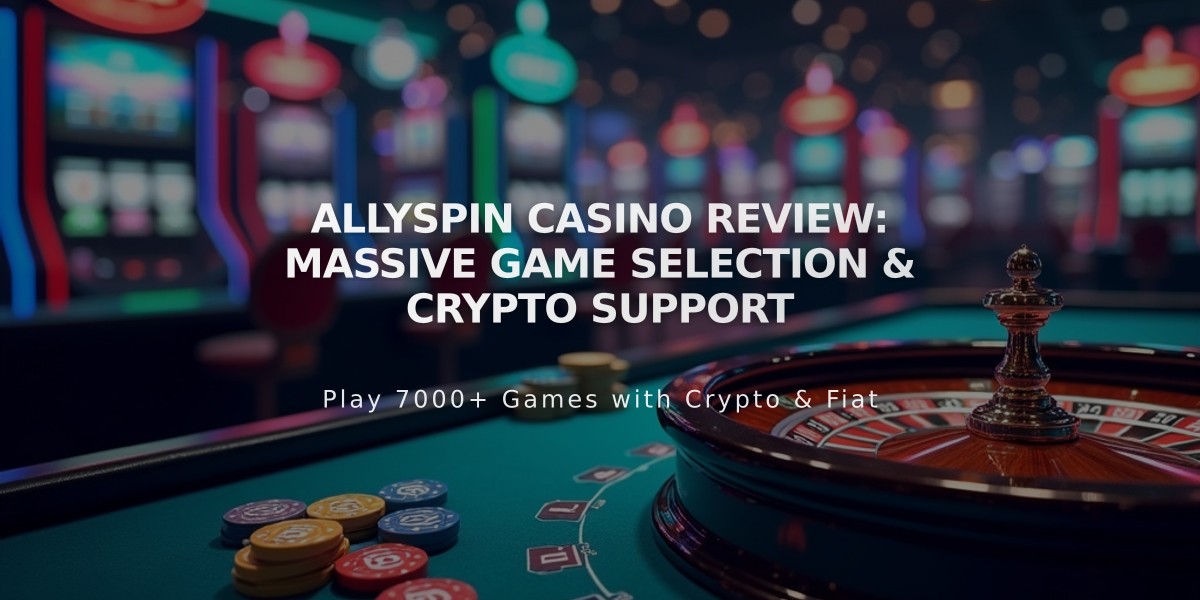 Allyspin Casino Review: Massive Game Selection & Crypto Support