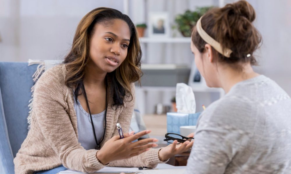 Woman in therapy session