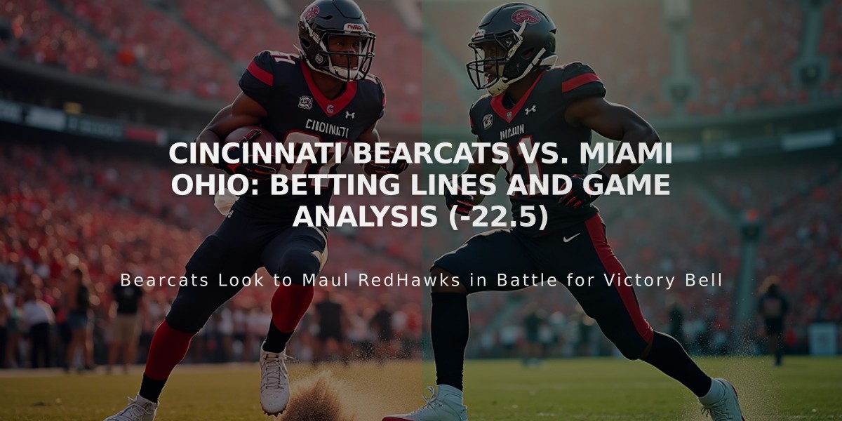 Cincinnati Bearcats vs. Miami Ohio: Betting Lines and Game Analysis (-22.5)