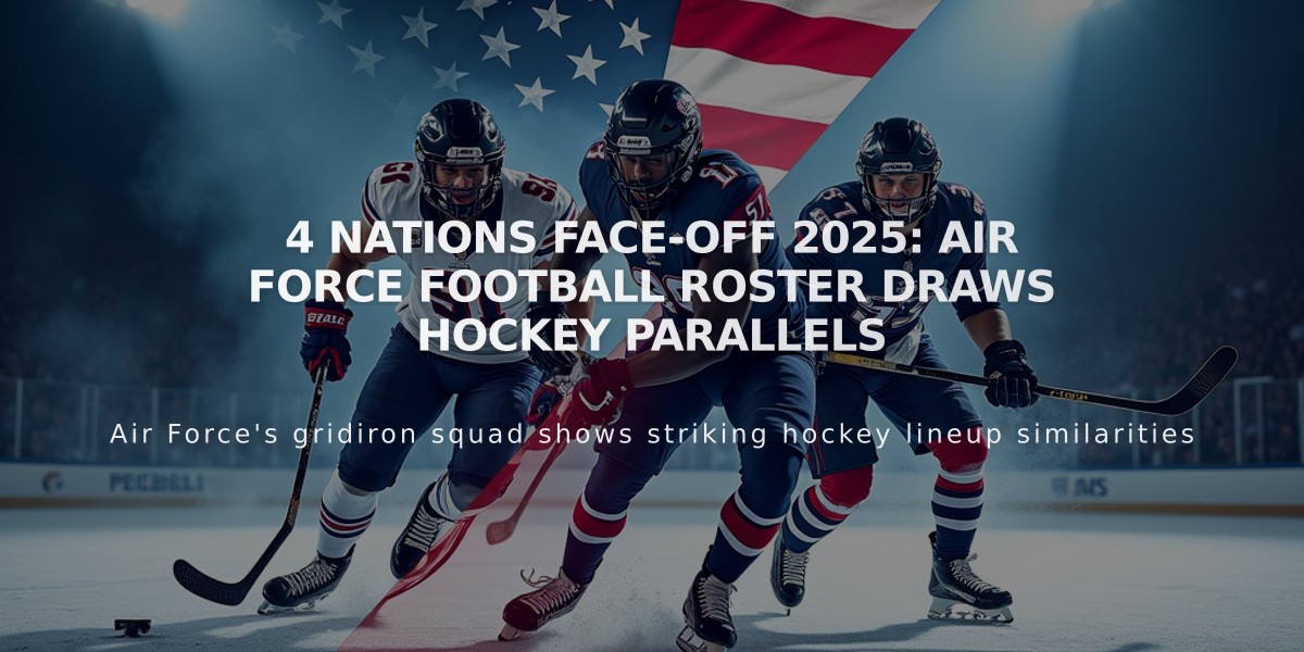 4 Nations Face-Off 2025: Air Force Football Roster Draws Hockey Parallels