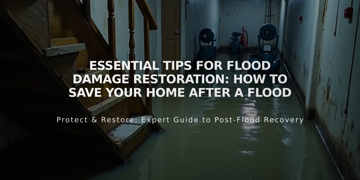 Essential Tips for Flood Damage Restoration: How to Save Your Home After a Flood