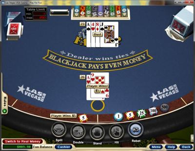 Blackjack dealer shows 9 vs 21