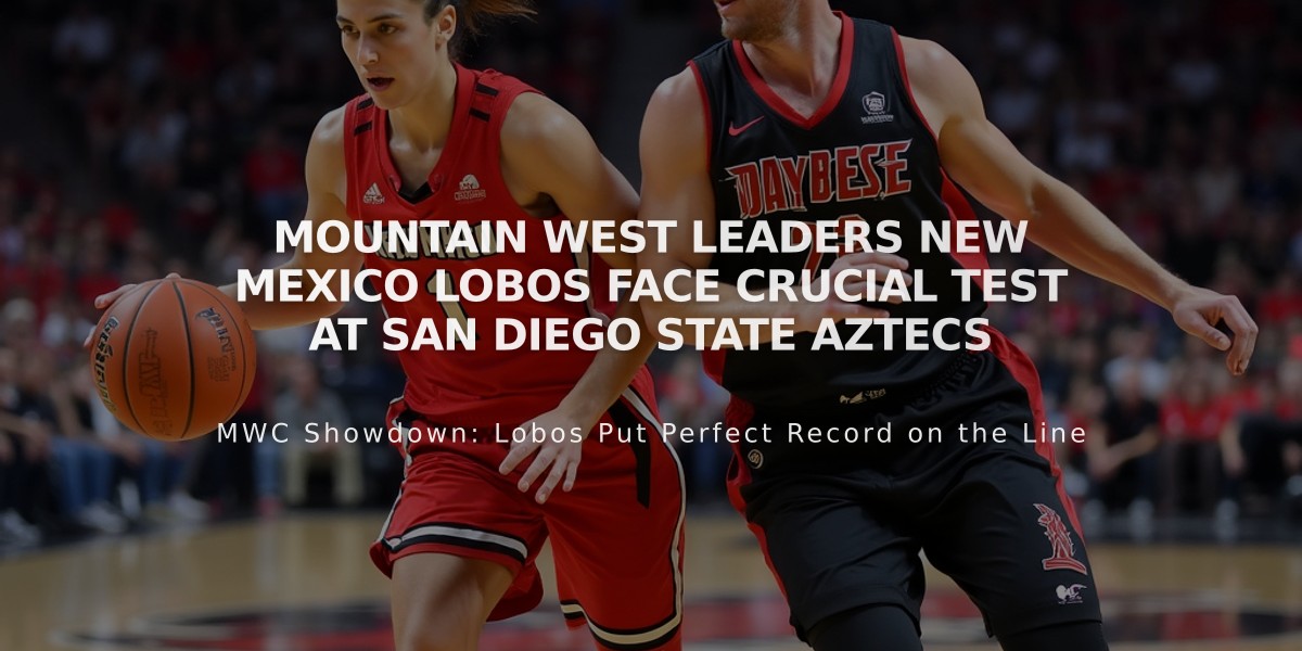 Mountain West Leaders New Mexico Lobos Face Crucial Test at San Diego State Aztecs