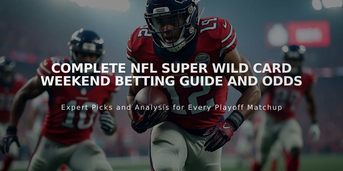 Complete NFL Super Wild Card Weekend Betting Guide and Odds