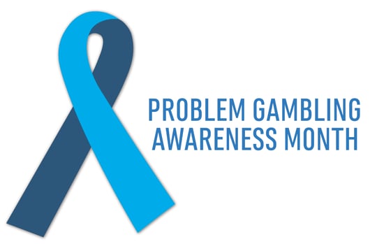 Blue ribbon for Problem Gambling Awareness