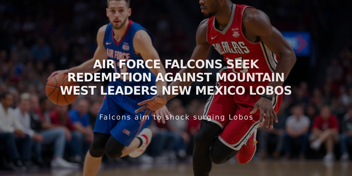 Air Force Falcons Seek Redemption Against Mountain West Leaders New Mexico Lobos