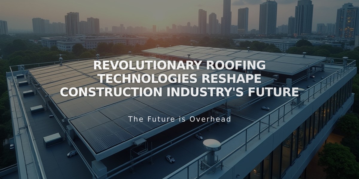 Revolutionary Roofing Technologies Reshape Construction Industry's Future