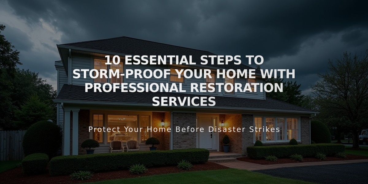 10 Essential Steps to Storm-Proof Your Home with Professional Restoration Services