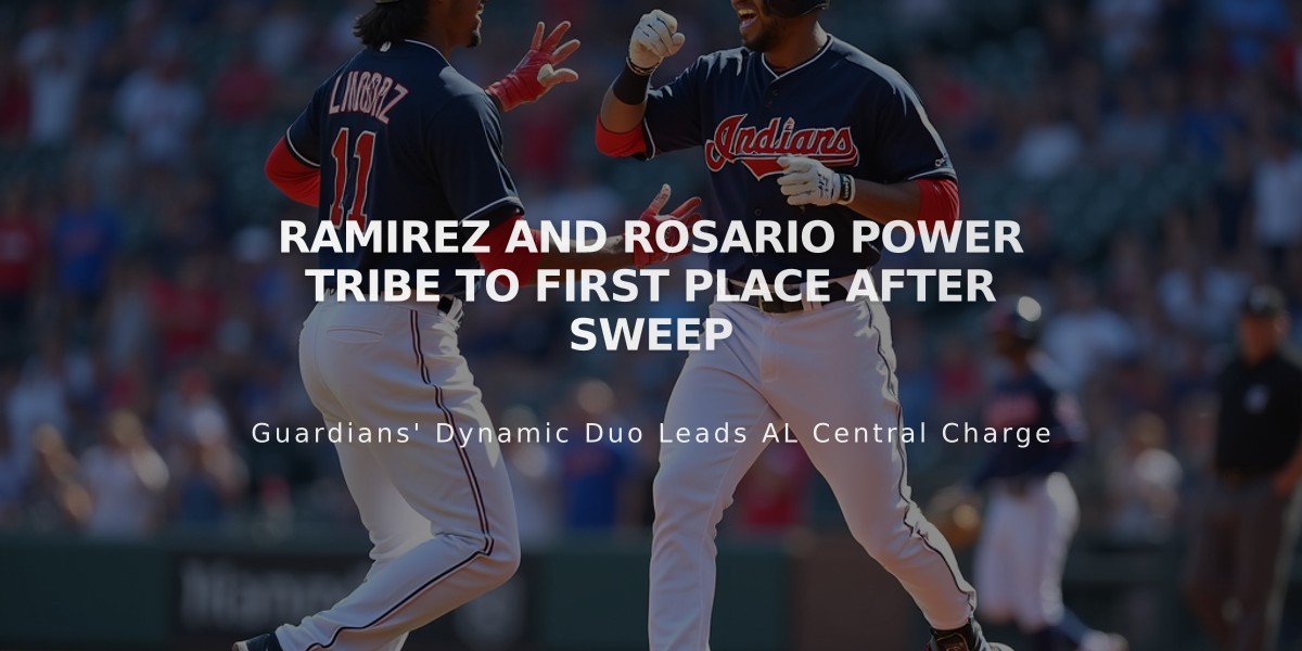 Ramirez and Rosario Power Tribe to First Place After Sweep