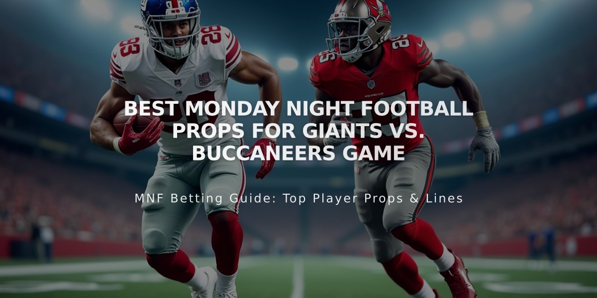 Best Monday Night Football Props for Giants vs. Buccaneers Game