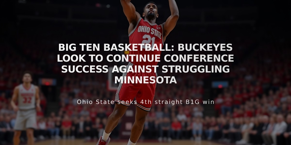 Big Ten Basketball: Buckeyes Look to Continue Conference Success Against Struggling Minnesota