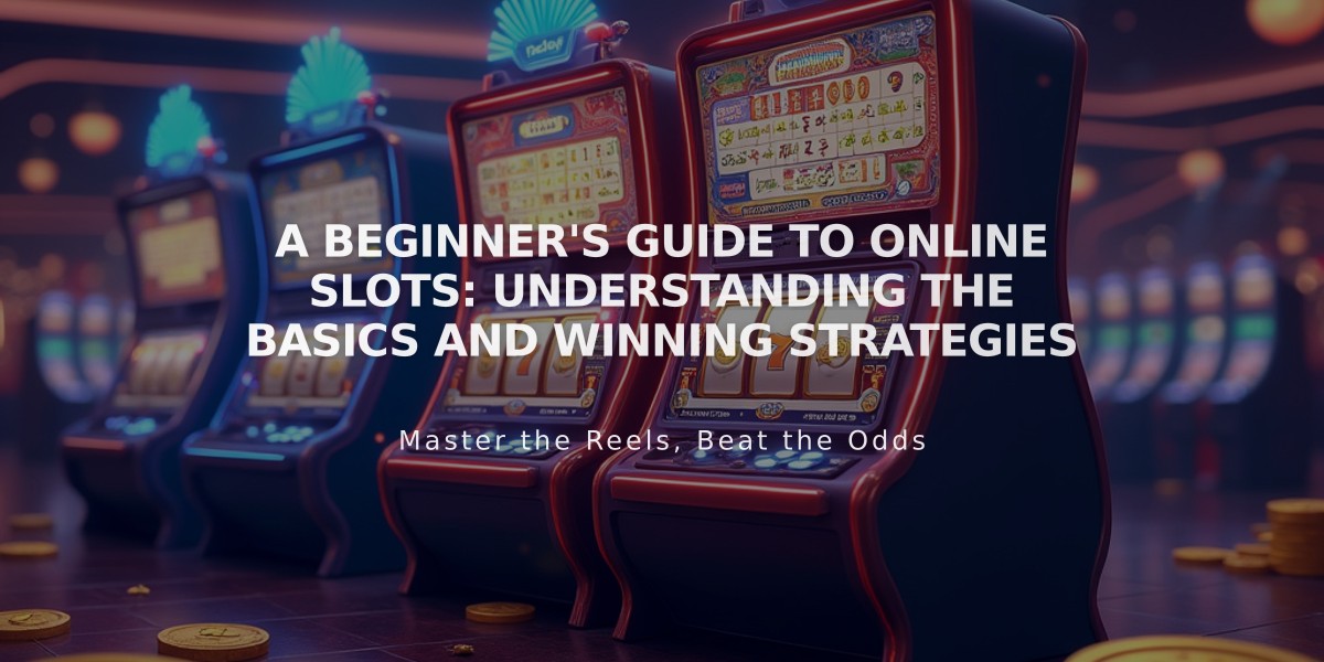 A Beginner's Guide to Online Slots: Understanding the Basics and Winning Strategies